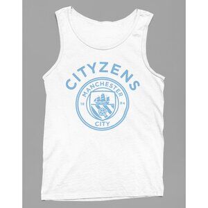 NEW Cityzens Manchester City FC Logo Tank Top WHITE